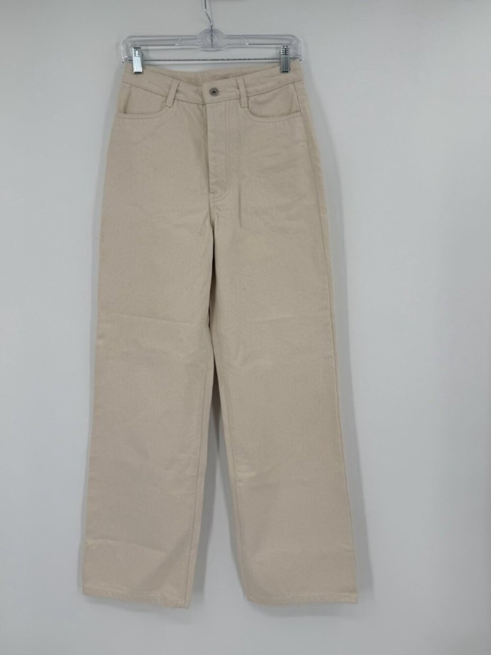 Kowtow Denim Size Small Straight Leg Organic Cotton Jeans in Ecru NEW